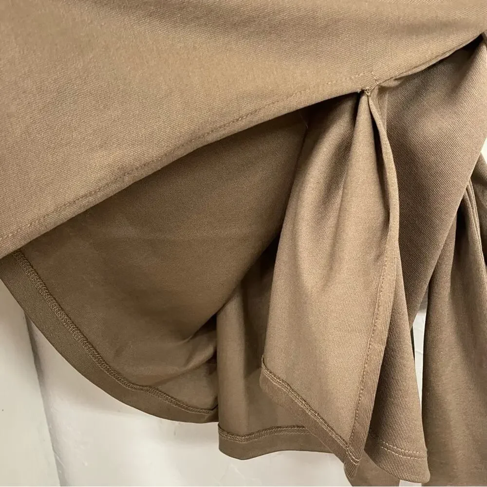 Peruvian Connection Brown Long Sleeve Blouse Women’s M Tie Waist Lagenlook Top